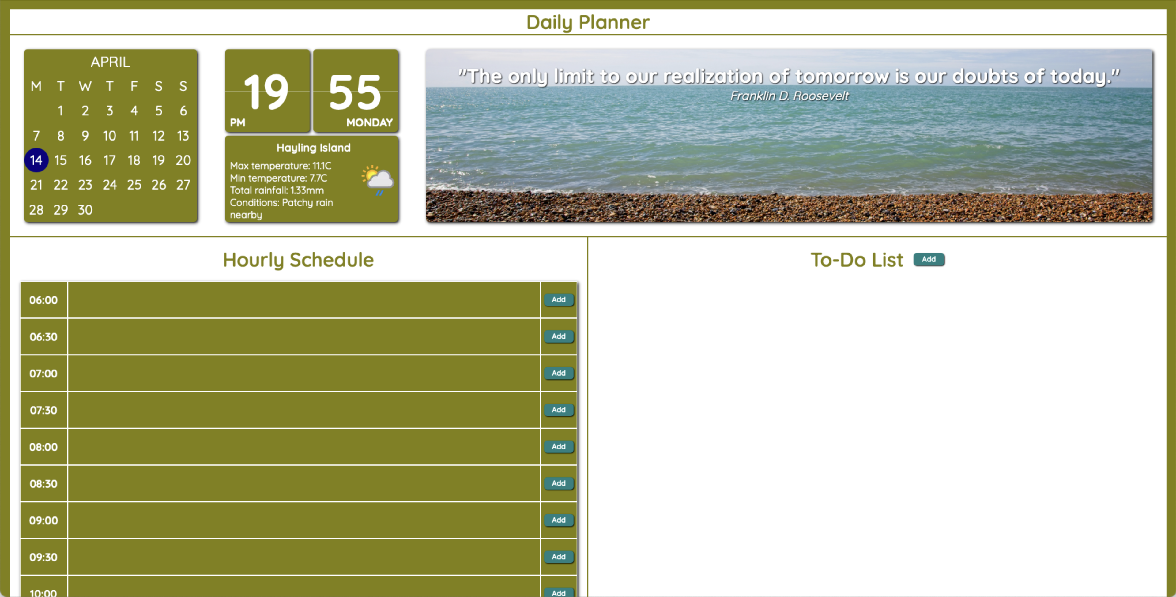 Daily Planner Project